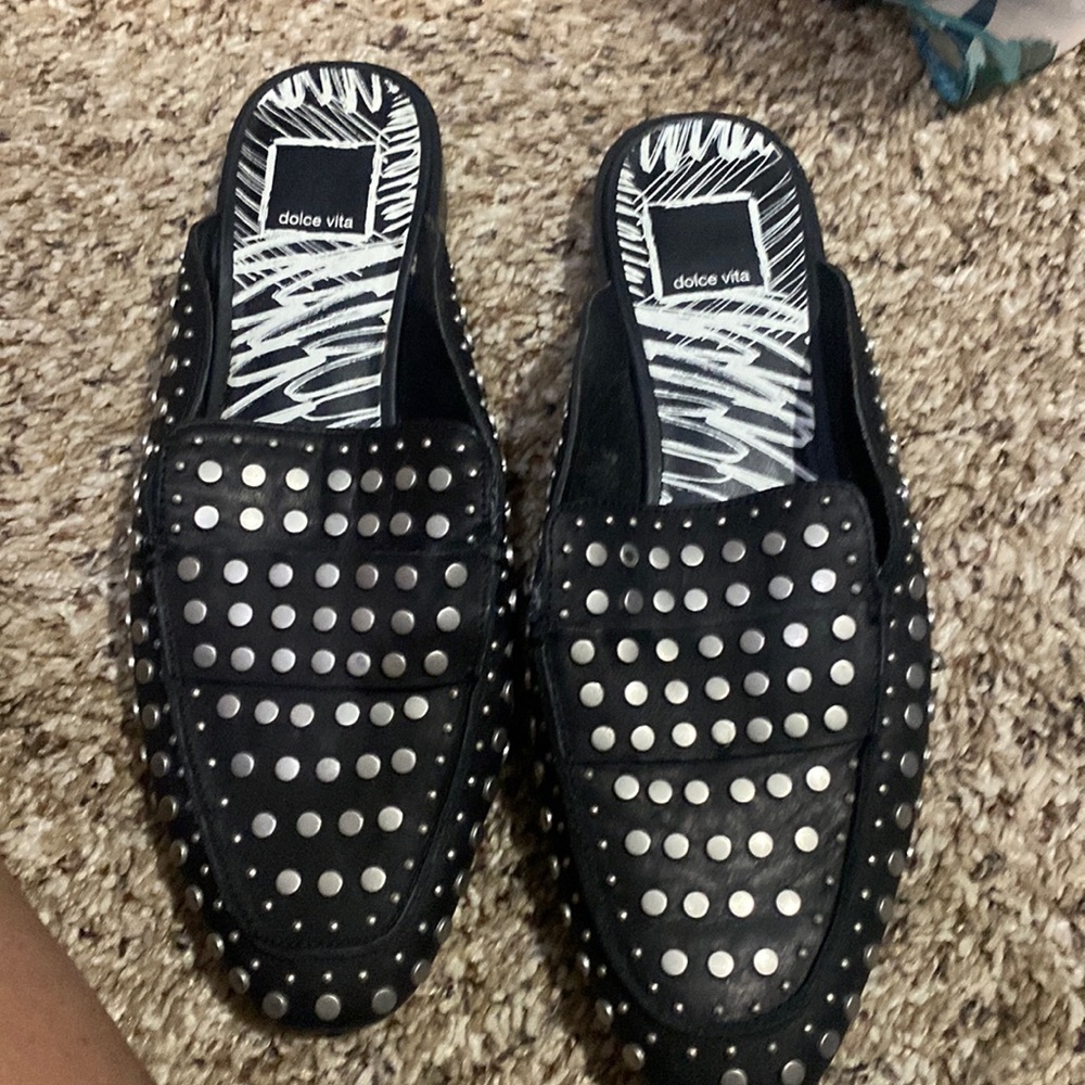 Dolce Vita black studded mule sz 7.5